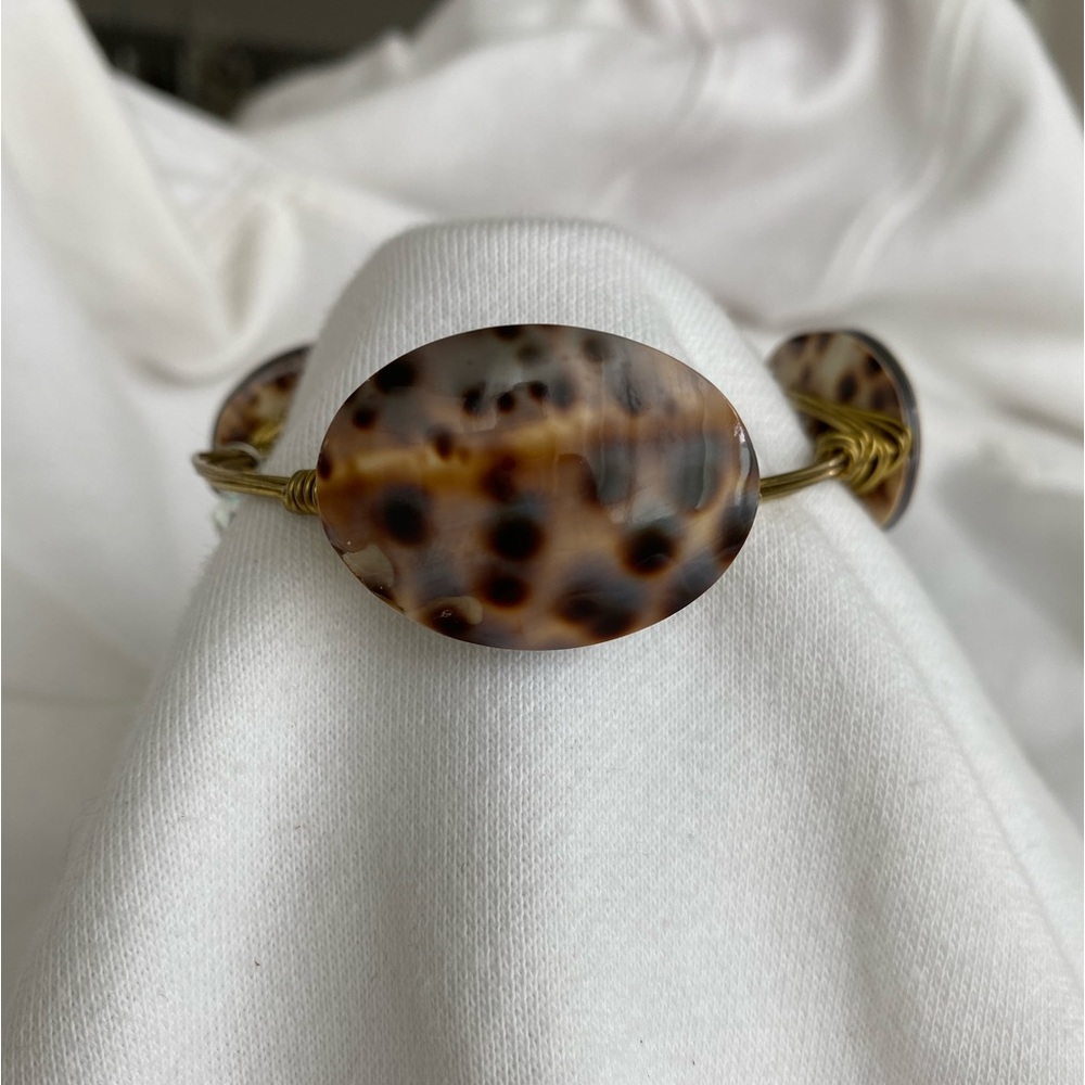 New Handcrafted Tortoise Shell Wire Wrapped Brace… - image 3